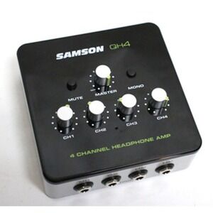 Samson‎ QH4 4-Channel Stereo Headphone Amplifier Audio Splitter- NO POWER COURT